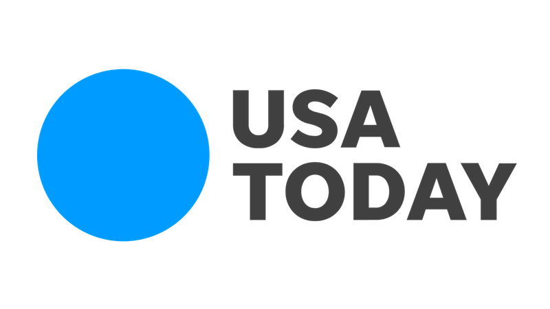 The USA Today logo displayed on a black background for effective restaurant digital marketing.